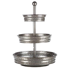 Load image into Gallery viewer, 3 Tier Galvanized Serving Tray